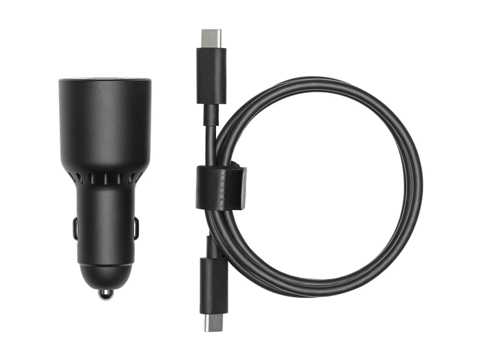 Chargeur allume-cigare DJI 65 W, photo produit sur fond blanc