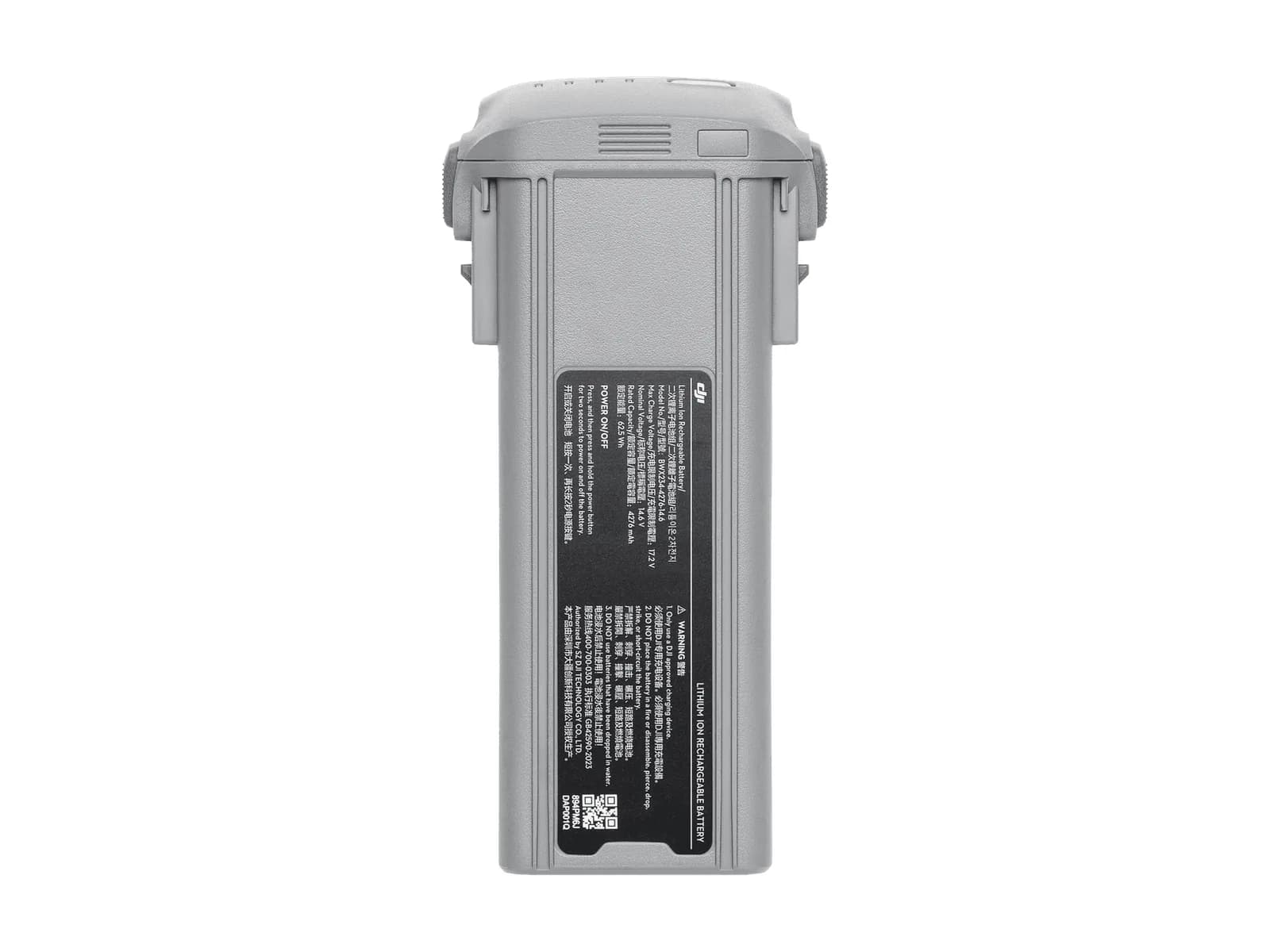 Batterie intelligente DJI Air 3S vue de face sur fond blanc