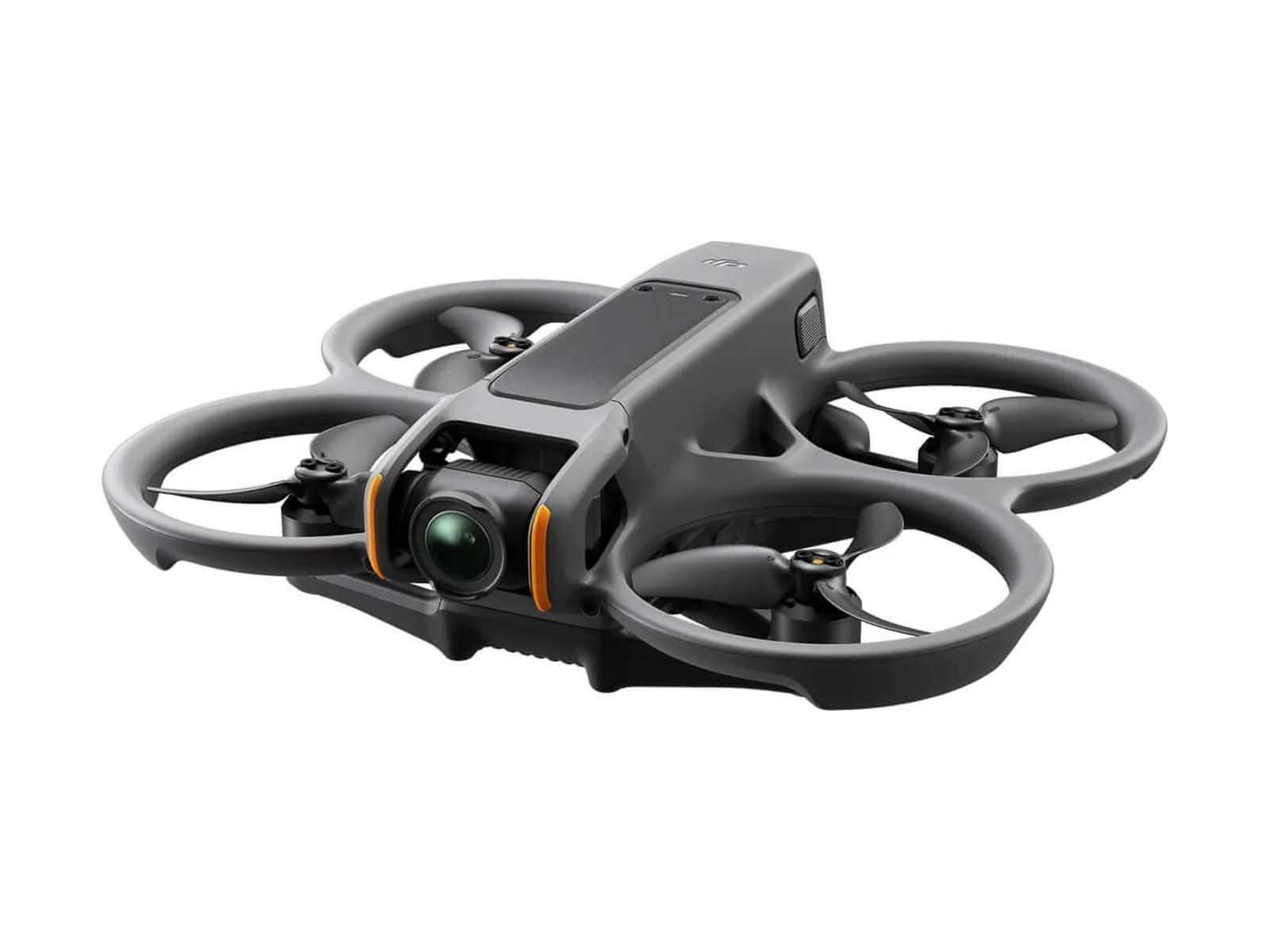 DJI Avata 2 vu de trois quarts avant sur fond blanc