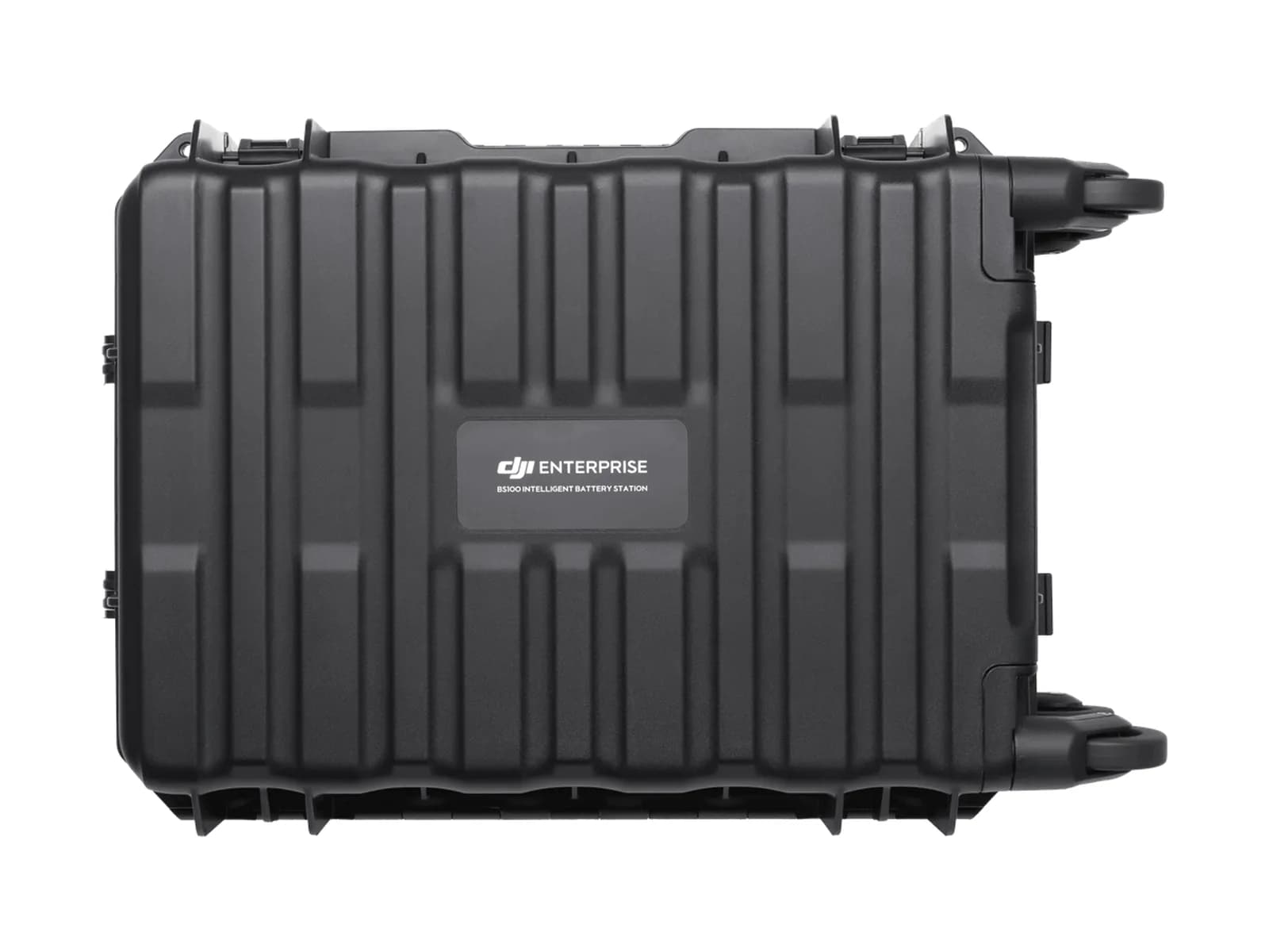 Station de batteries intelligente DJI BS100 fermée, format valise, sur fond blanc
