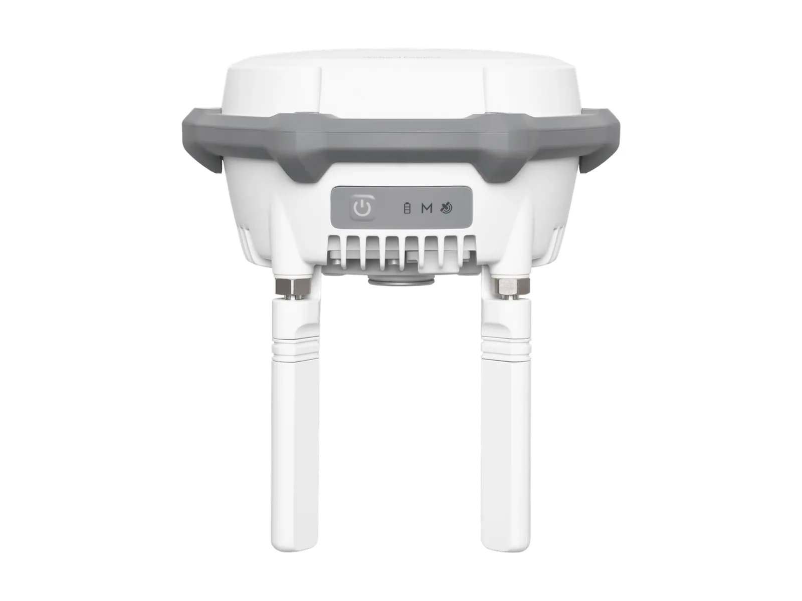 Station multifonction DJI D-RTK 3 avec antennes dépliées, sur fond blanc