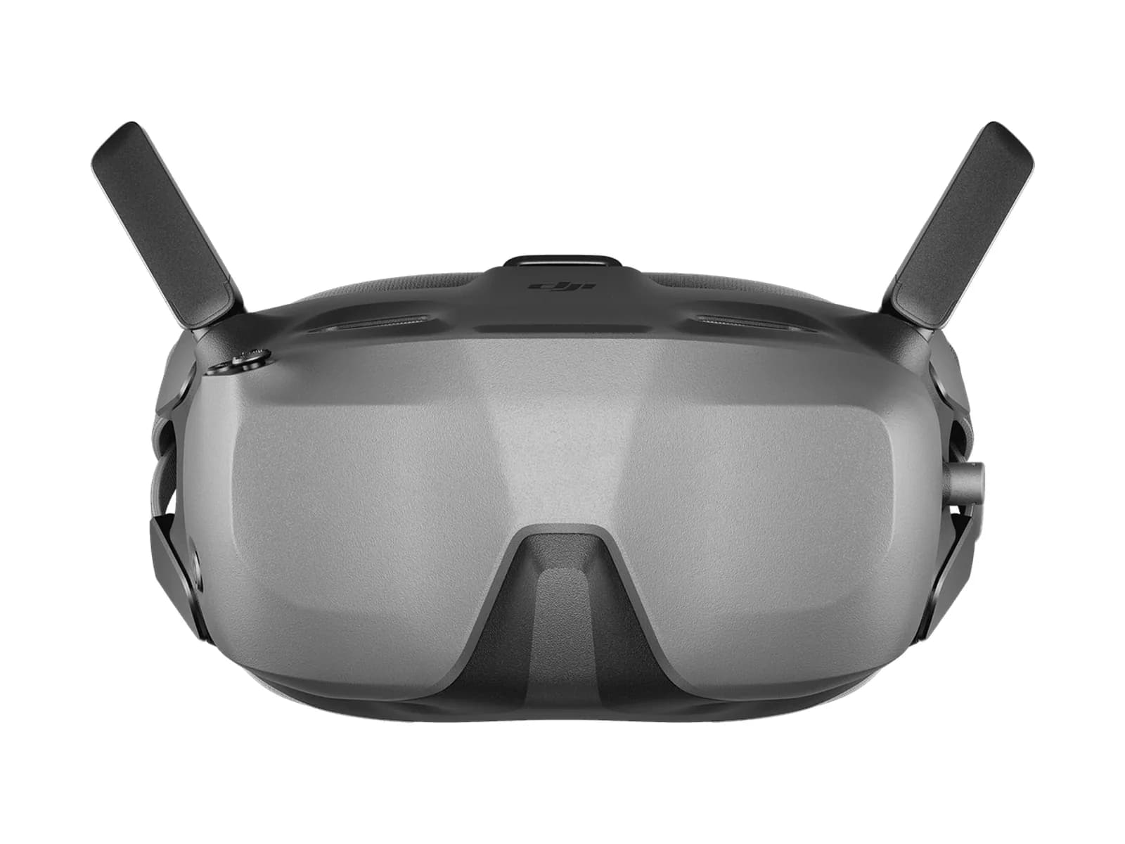 Lunettes DJI Goggles N3 vues de face, antennes dépliées, sur fond blanc