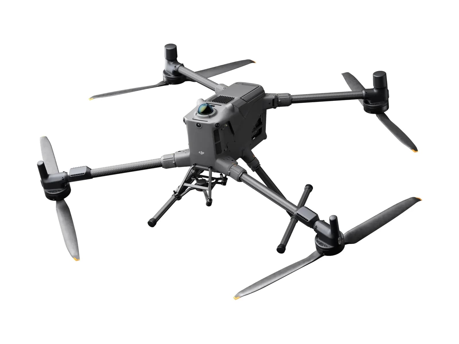 DJI Matrice 400 vu de trois quarts sur fond blanc