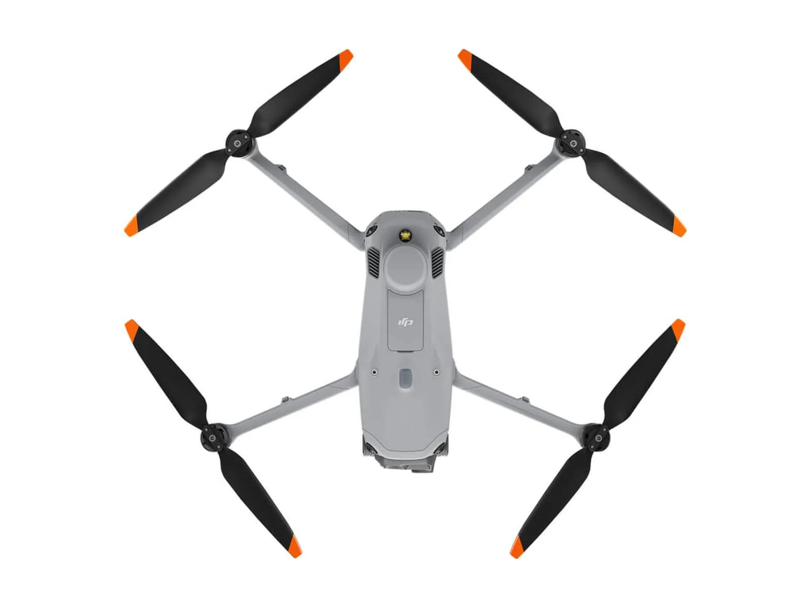 DJI Matrice 4T déplié vu de dessus sur fond blanc
