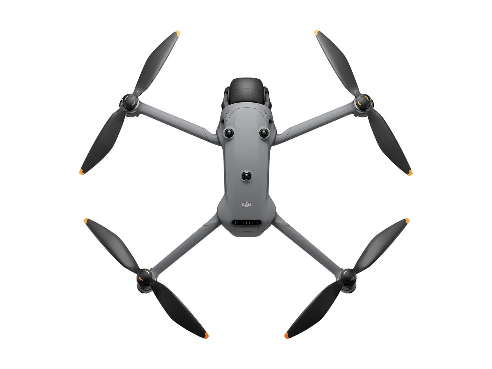 DJI Mavic 4 Pro déplié vu de dessus sur fond blanc