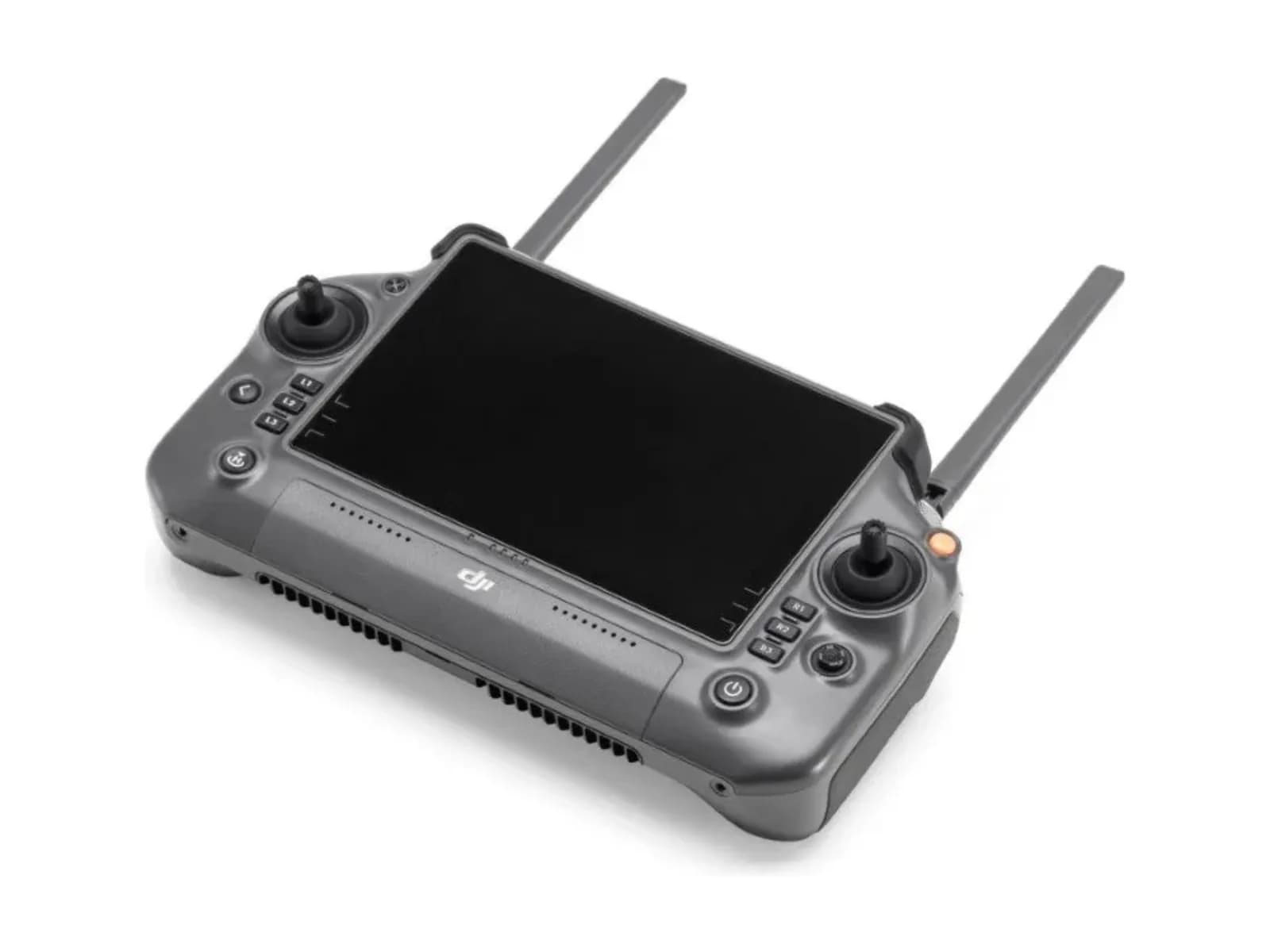 Radiocommande DJI RC Plus vue de trois quarts, sur fond blanc