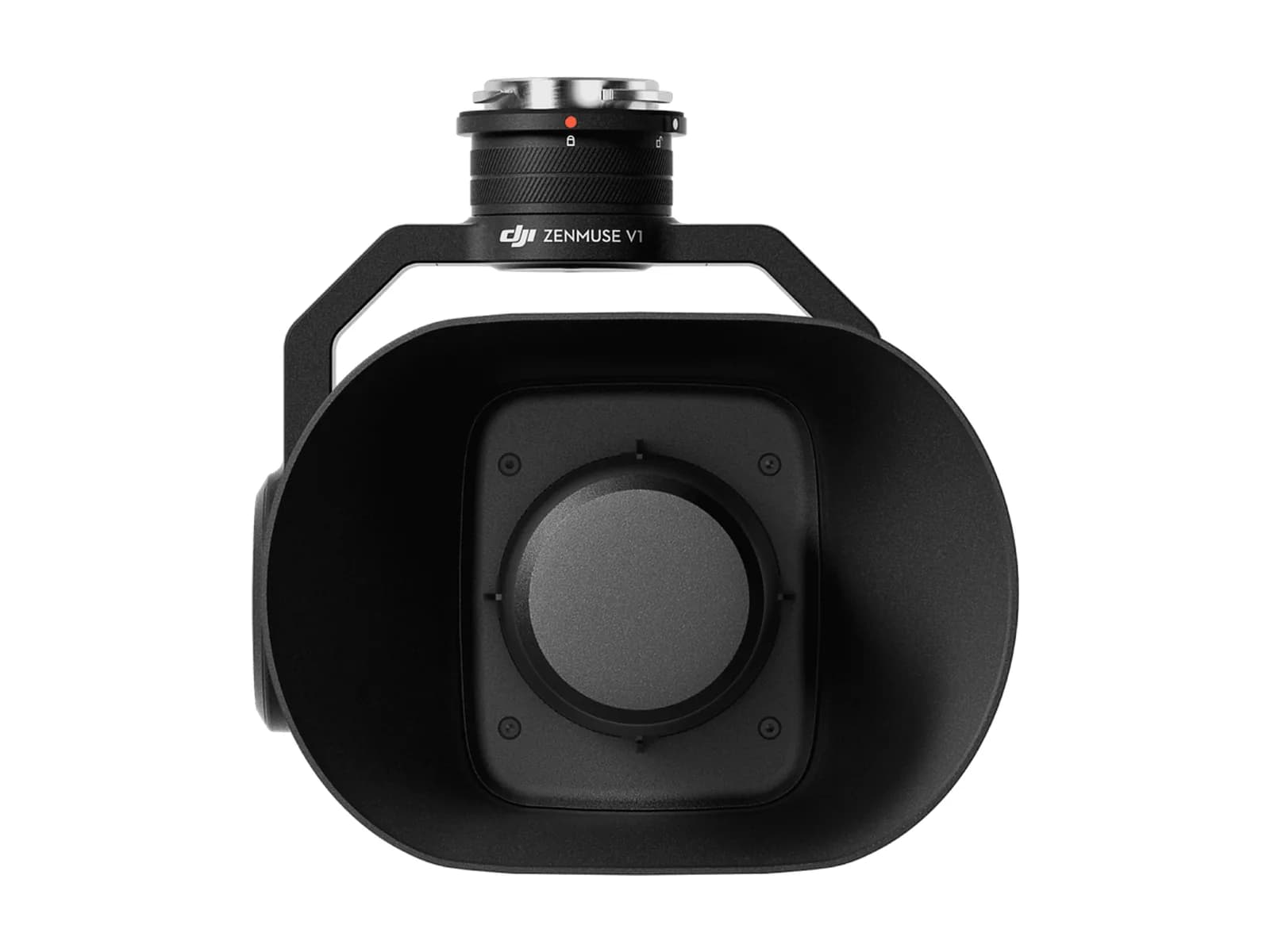 Haut-parleur DJI Zenmuse V1, photo produit sur fond blanc