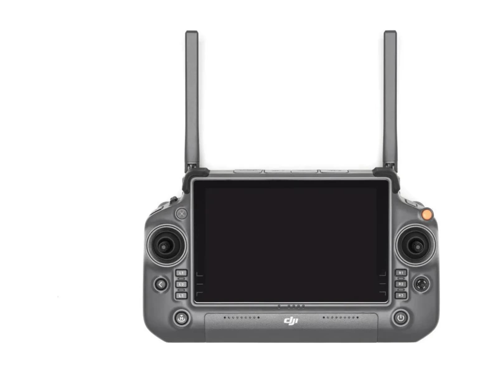 Radiocommande DJI RC Plus vue de face, sur fond blanc